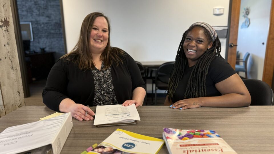 4-C staff assist a KEEP educator in earning her cda or child development associate.